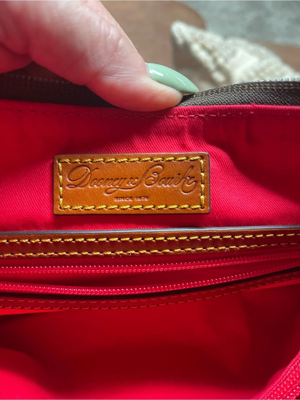 Classic Orange Shoulder Bag with Brown Trim